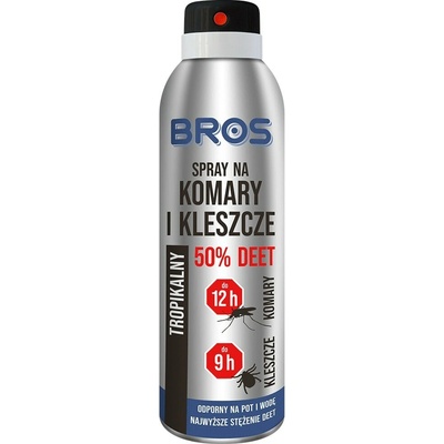 Bros spray tropický na komáry a klíšťata 50% Deet 90 ml