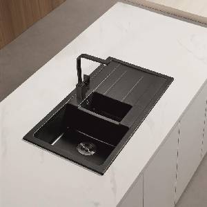 Inter Ceramic СЕТОВЕ ЗА КУХНЯ 2 в 1 / 3 в 1 BG 8201 BLACK + 233010 BLACK, Inter Ceramic (BG 8201 BLACK + 233010 BLACK) Мивка за вграждане