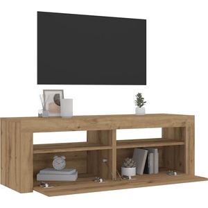 vidaXL Нощни шкафчета 2 бр. със светодиоди Artisan Oak 60x35x40 cm (3329162)