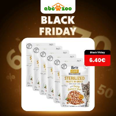 BRIT - Kapsička BRIT Care Cat Sterilized Fillets in Gravy with Savory Salmon & Tuna 6 x 85 g