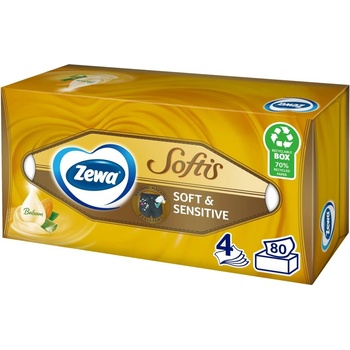 Zewa Softis Soft& Sensitive 4-слойна хартиена кърпичка в кутия 80 бр (830423)