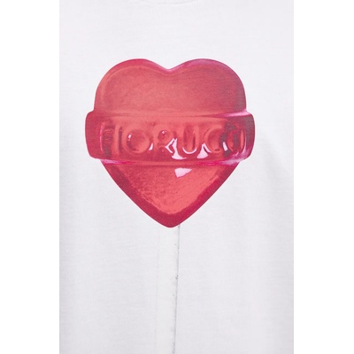 Fiorucci Памучна тениска Fiorucci Lollipop Heart Print Boxy Fit T-Shirt (U02SPTSH103CJ01WH03)
