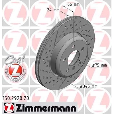 ZIMMERMANN Brzdový kotúč 150292020