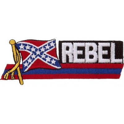 Nášivka textilná Fostex vlajka Južanská (USA) s nápisom Rebel - farebná