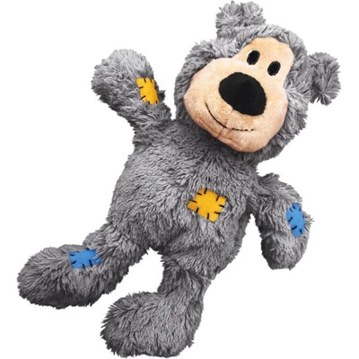 KONG KONG WildKnots Bears мече играчка за кучета от плат и въже - S/M: Д 18 x Ш 14 В 8 см