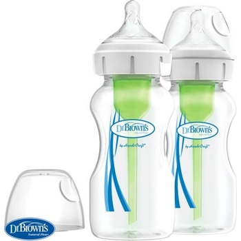 Dr. Brown's DR. BROWN'S Бутилка против колики Options+ широко гърло 2x270 мл пластмаса