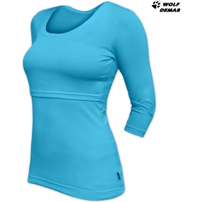 Jožánek Kateřina tričko pro snadné kojení 3/4 rukáv tyrkysová