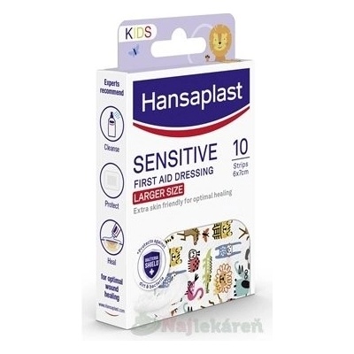 Hansaplast SENSITIV KIDS Zvieratká XL, detská náplasť 10ks