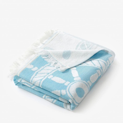 Goldea plážová osuška kormidla na modrém 90 x 160 cm