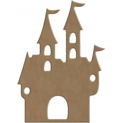 Dřevěný výřez k dekoraci Gomille, 12 x 17 cm – zámek Gomille