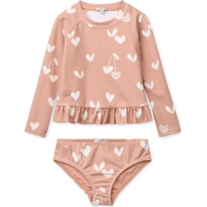 LIEWOOD Детски бански костюм LIEWOOD Kid's Dagny Swim Set Lycra - Sweethearts / Pale Tuscany - размер 116 (EU) (750-2482-0116)