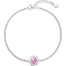 Evolution Group strieborný náramok s kryštálom Swarovski 33117.3 Rose