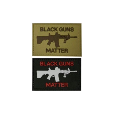 ARMED PATCHES PVC nášivka Black Guns Matter, černá