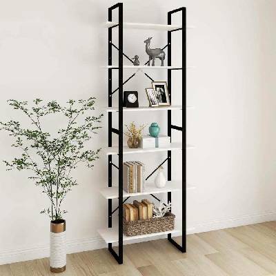 vidaXL Vysoký regál 80 x 30 x 210 cm masivní borové dřevo [806545] Bílá