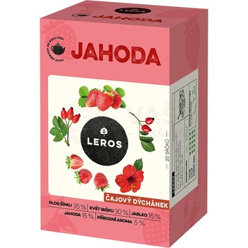 Leros Čajová Chvíľka Jahoda ovocný čaj aromatizovaný 20 x 2 g