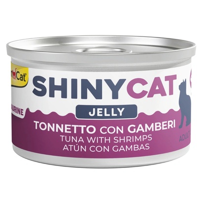 GimCat ShinyCat Jelly Tuna with Shrimps парченца риба тон и скариди в желе 70gr