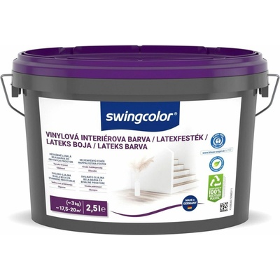 Swingcolor Vinylová barva, sněhobílá, polomatná, 2,5 l 6211 T02,5 0