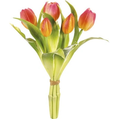 Umelá kytica tulipánov 29 cm ružová