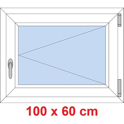 Soft Plastové okno 1000 x 600 mm otevíravé Ořech