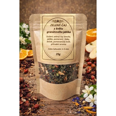Golden Leaf Zelený čaj s květem jablka a granátovým jablkem 25 g