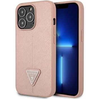 GUESS Кейс Guess GUHCP14XPSATLP за iPhone 14 Pro Max 6, 7", розов / розов, твърд, SaffianoTriangle Logo (GUE002361-0)