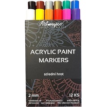 Artmagico Premium akrylové markery stredný hrot 2,0 mm sada 24 ks