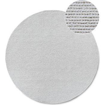 Villeroy&Boch Бял ръчно изработен вълнен кръгъл килим ø 200 cm Francois - Villeroy&Boch (106048-200)