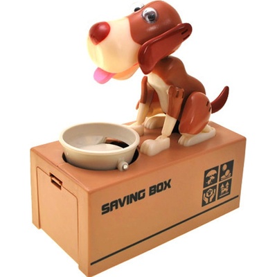 Taijia Toys Browndog8124 Interaktívna pokladnička Hladný psík hnedý