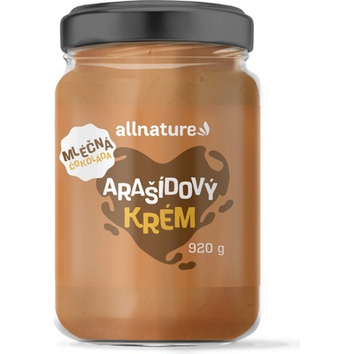 Allnature Arašídový krém s mléčnou čokoládou 920 g