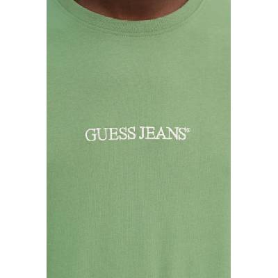 Guess Jeans Памучна тениска Guess Jeans в зелено с апликация M4YI52 K8HM0 (M4YI52.K8HM0)