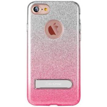 G-Case Блестящ Калъф с Поставка за iPhone SE 2022/2020 8/7, G-Case Shining Holder, Златист (6923115107294)