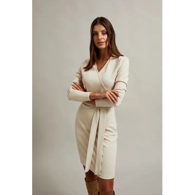 Moodo Светло бежова дамска рокля Moodo | Bezhov | ЖЕНИ | XS