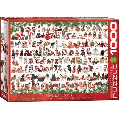 EUROGRAPHICS - Puzzle Holiday dogs - 1 000 piese