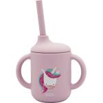 Sassi Силиконова чаша със сламка Sassi - Sparkly The Unicorn, розова (SSSI0801)