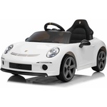 RUF GT 12V Детска Акумулаторна Кола, Бяла, Литиева Батерия, Дистанционно Управление и LED Светлини (RUF_GT_WHITE_Li)