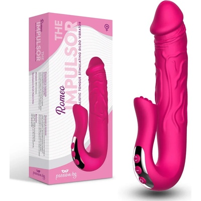 Въртящ се вибратор с клитор стимулатор, 23см. - Romeo The Impulsor (PASSION11)