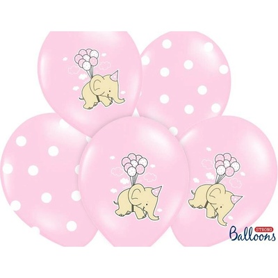 PartyDeco Balóny Sloník baby pink 30cm