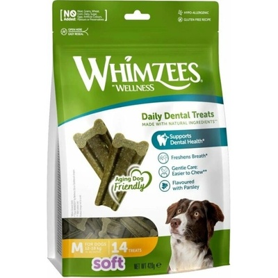 WHIMZEES Soft dentálna pamlsok pre psov M 12 18 kg 14 ks
