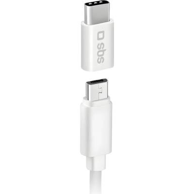 Adaptér SBS Micro USB na USB-C – Bílá KP36399
