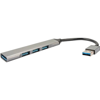 4smarts USB Хъб 4Smarts 4in1, 4 порта, от USB Type-A към 3x USB 2.0 Type-A, 1x USB 3.0 Type-A, тъмносив (456909)