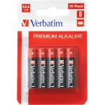 Verbatim ALKALINE BATTERY AAA 10 PACK (HANGCARD) (49874) - TechnoGear