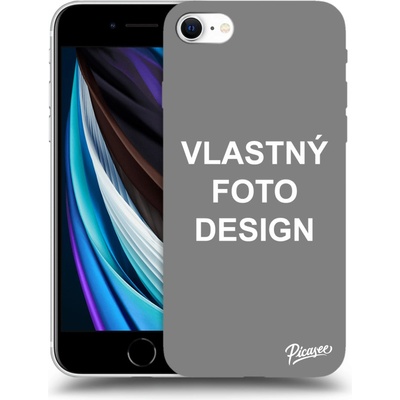 Púzdro Picasee silikónové Apple iPhone SE 2020 Vlastný design/motiv čierne