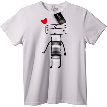 NOONEBRAND Тениска Робот със сърце - 4XL, Black
