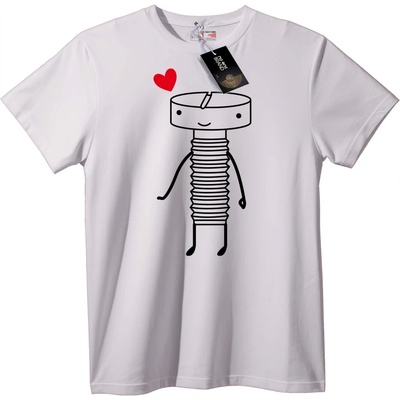 NOONEBRAND Тениска Робот със сърце - 4XL, Black