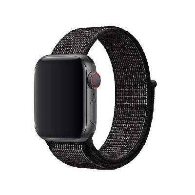 Watch Nike Sport Loop - оригинална текстилна каишка за Apple Watch 38мм, 40мм (черен)