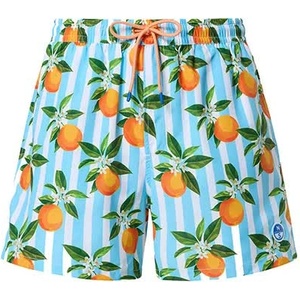North Sails Бански гащета North sails Allover Volley swimming shorts - Blue (White Blue Stripes / Orange Fruits)