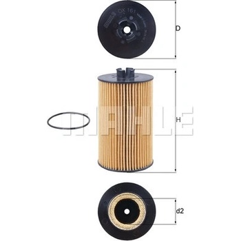 Olejový filter MAHLE ORIGINAL OX 161D (OX161D)