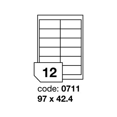 Rayfilm R0103.0711D neprůhledné krycí etikety 97x42,4mm 300 listů
