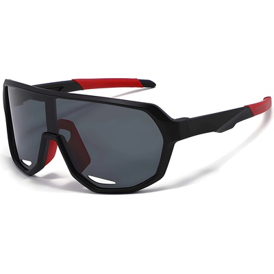 Techsuit Детски слънчеви очила Techsuit Premium Kids Sunglasses (22312) - спортни, поляризирани, TR рамка - Черен / Червен