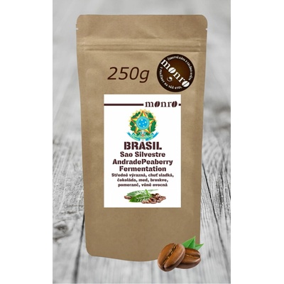Monro Brasil Sao Silvestre Peaberry Andrade Family Fermentation káva Arabika Káva zrnková 250 g